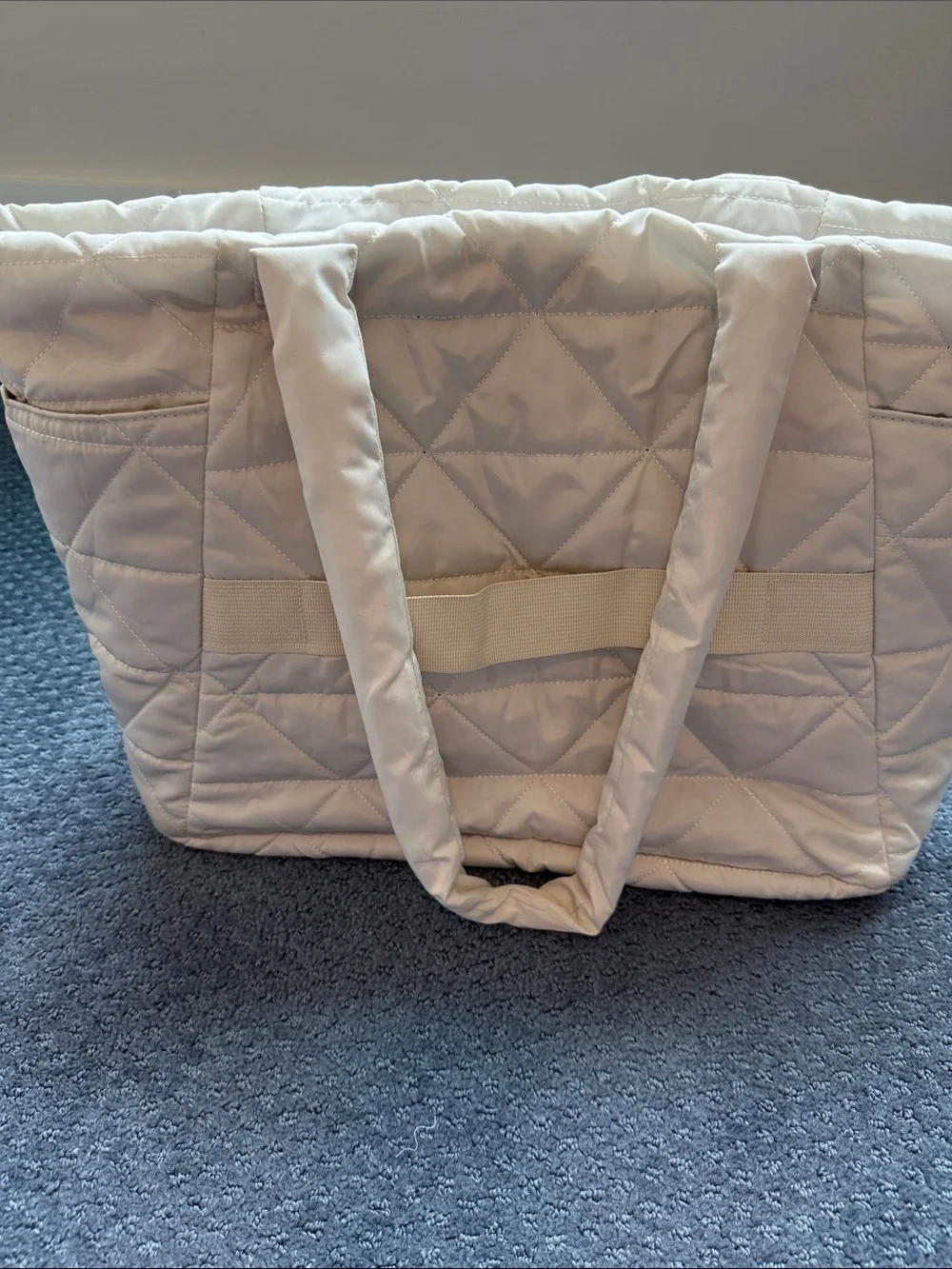 Quilted White Tote Bag - Versatile Everyday Handbag